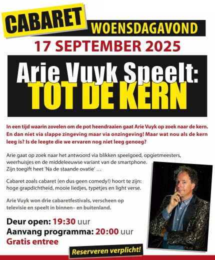 Arie Vuyk speelt Tot de kern