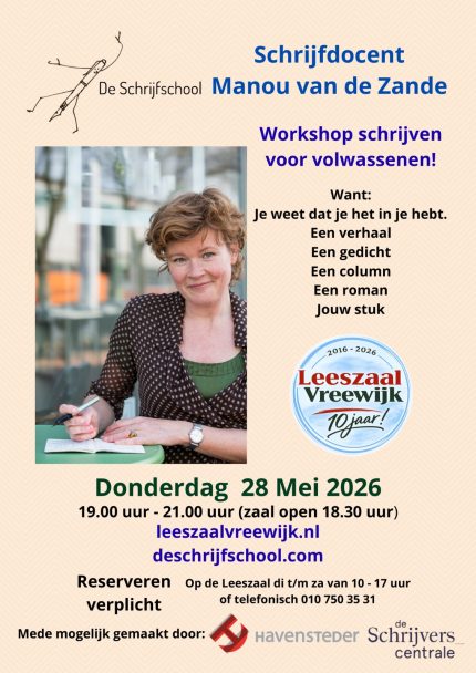 Workshop Schrijven voor Volwassenen